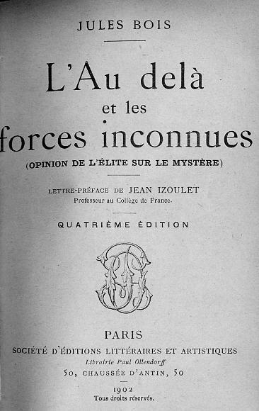 Au-delà et les forces inconnues