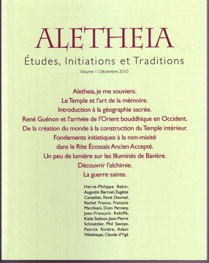 Parution d'Aletheia