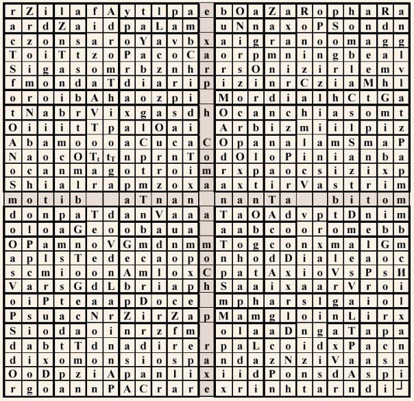 Référence de Magie Enochienne, seconde partie grande table 01